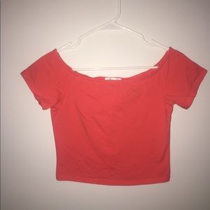 Red crop top